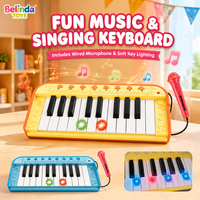 Jouets de clavier de piano Belinda avec microphone, instruments de clavier électronique pour enfants, cadeaux d'instruments de musique pour enfants