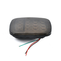 Nouveau 12V 24V 16 LED gris carré remorque feu arrière camion feu arrière arrêt clignotant