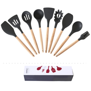 Set di utensili in Silicone da 9 pezzi accessori da <span class=keywords><strong>cucina</strong></span> essenziali con frusta e pennello in Silicone utensili De Cuisine - Product Image 6
