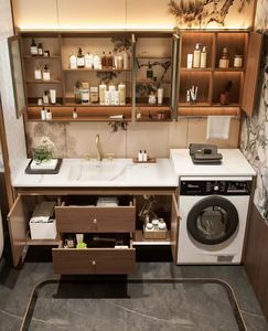 Muebles de Madera Maciza de Estilo Chino Nuevo, Diseño Personalizado, Muebles para Lavandería - Product Image 4