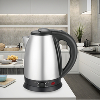 Bouilloire Électrique OEM/ODM 2L en Acier Inoxydable, Arrêt Automatique, Vente en Gros pour Eau Bouillante