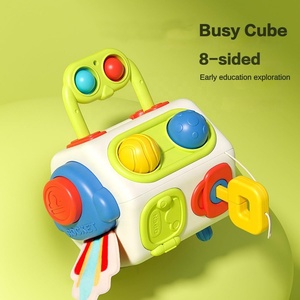 Jouet d'activités sensorielles Montessori pour bébés, cube d'apprentissage précoce pour les tout-petits, pour l'entraînement de la motricité <span class=keywords><strong>fine</strong></span> - Product Image 2