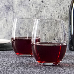 Bicchieri da vino senza stelo da 15 once bicchieri da vino <span class=keywords><strong>in</strong></span> cristallo trasparente lavabili <span class=keywords><strong>in</strong></span> lavastoviglie bicchiere da vino Standard con bordo liscio - Product Image 5