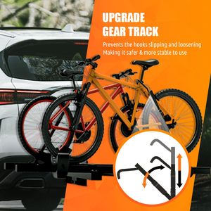Portabicicletas ajustable para vehículos 2, portabicicletas para viajes al aire libre, portabicicletas de acero para coche - Product Image 1