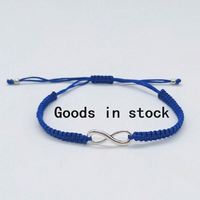Bracelet en corde tressée chinoise réglable avec symbole de l'infini, porte-bonheur, cadeau original