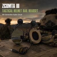Z-TAC CIII + Ensemble d'adaptateurs de rail de casque tactique (version rapide) Casque tactique antibruit Z154