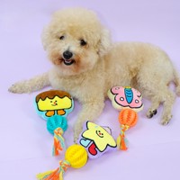 Nouveau modèle de jouet en peluche pour animaux de compagnie avec fonction sonore, corde en coton TPR, en forme de pastèque, durable et interactif, jouets d'auto-amusement
