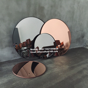 Contemporary Design 3-Pack Round Glass Decorative Wall <strong>Mirror</strong> Set New <strong>Grey</strong> and Bronze Tinted <strong>Mirror</strong> - Product Image 1