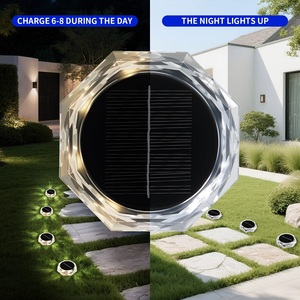 Lampe solaire rechargeable pour extérieur, batterie au lithium, IP54, éclairage paysager, du crépuscule à l'aube, pour pelouse, jardin, patio, allée - Product Image 2