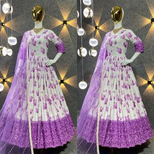 2025 recién llegados última tendencia étnica impresa mujeres Anarkali traje con pantalones y Dupatta trajes étnicos tradicionales - Product Image 4