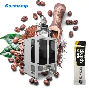Máquina de envasado de bolsitas de esquina redonda de cacao en polvo completamente automática, máquina de envasado de café en polvo