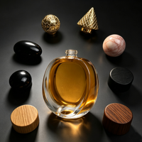 Botol Parfum Kaca MUB Baru Tersedia 50ml dengan Berbagai Tutup Botol Parfum Kaca Ramah Lingkungan dengan Tutup Kayu Alami Logo Custom