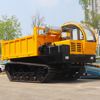 Chinesischer 8-Tonnen-12-Tonnen-Kettenkipper mit Hubfunktion, Gummiketten, Dieselmotor, Multifunktionaler Mini-Raupenkipper