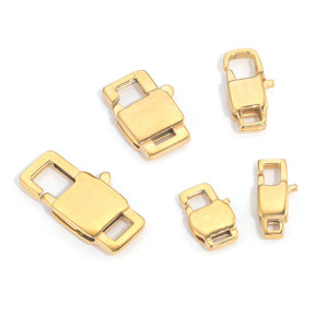 Cierre de Mosquetón Tipo D |   Conector de Gancho de Acero Inoxidable con Baño de Oro PVD de 18K para Pulseras, Collares, Bolsos y Accesorios DIY - Product Image 5
