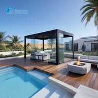 Pergola compacte Sweet Home 3x4 en aluminium, toit rétractable motorisé à lames orientables, auvent imperméable pour jardin