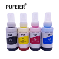 Bouteille d'encre de recharge 70ML 664 compatible avec les imprimantes jet d'encre Epson L110 L395 L200 L210 L380 L220 L130 L120 L100 L360, encre 664
