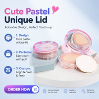 Nouvelle boîte compacte portable DIY OEM ODM pour coussin cosmétique, fond de teint BB, avec éponge, vide, pour maquillage