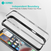 Étui de protection en métal Coteci, cadre en aluminium, protection des bords, antichoc, fin, léger, pour iPhone 16 Pro Max