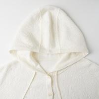 Sudadera de Lana Personalizada para Mujer, Nueva Colección Primavera-Verano, con Capucha, Diseño Jacquard con Patrón Paisley Texturizado, Estilo Casual y Holgado