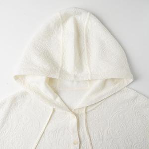Sweat-shirt en laine personnalisé pour <span class=keywords><strong>femme</strong></span>, nouvelle collection printemps-été, motif paisley texturé, jacquard, à <span class=keywords><strong>capuche</strong></span>, surdimensionné, confortable, décontracté - Product Image 3