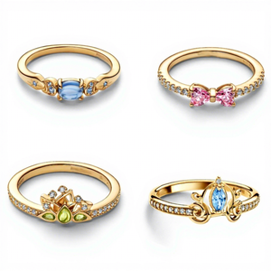 Anillo Moderno de Cobre Electrochapado con Lazo Rojo y Diseño de Agua para Mujer - Regalo de Boda o Compromiso - Product Image 1