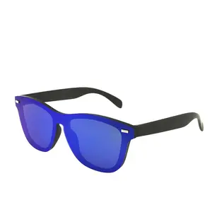 Большие мужские серебристые зеркальные солнцезащитные очки с черной оправой из поликарбоната UV400, модные солнцезащитные очки