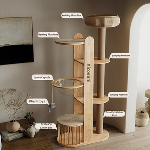 Thiết kế thời trang lớn đa cấp Mèo leo khung gỗ mèo tháp chung cư sang trọng mèo cây - Product Image 2