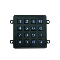 Teclado de plástico ABS con retroiluminación azul, teclado de Control de acceso a la puerta con conector de cabezal de PIN
