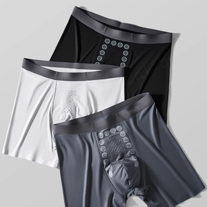 Logo personnalisé mi-hauteur antibactérien respirant modal longs boxeurs de marque pour hommes slip sous-vêtements boxer pour hommes vente en gros - Product Image 1