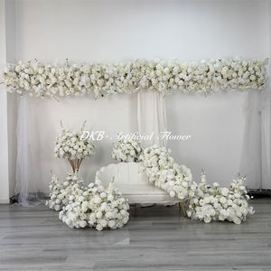 Factory Custom Size Silk Flower personalized flower background for Weddings Events & Celebrations Stage Display - Product Image 6