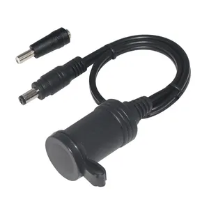 Kabel Pemantik Rokok Mobil Aux 5.5*2.1Mm, Catu Daya Ekstensi Soket Timbal 12 Volt