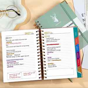 English Schedule <b>Book</b> 2027 Calendar A5 Spiral-Bound Daily <b>One</b>-Page Work Efficiency Manual - Product Image 3