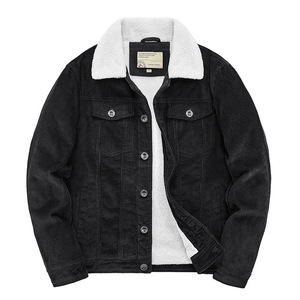 <span class=keywords><strong>Giacca</strong></span> Casual da <span class=keywords><strong>uomo</strong></span> in velluto a coste invernale a collo corto Plus <span class=keywords><strong>Cashmere</strong></span> in cotone 100% spessa - Product Image 3