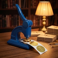 Embosseur de bureau personnalisé robuste, tampon d'embossage en métal avec logo personnalisé pour les enveloppes en papier et les invitations de mariage