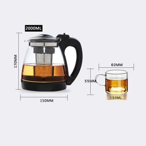 China Factory OEM Customizable Glass Teapot with Strainer Glass <b>Tea</b> Pot with <b>Tea</b> <b>Infuser</b> - Product Image 1
