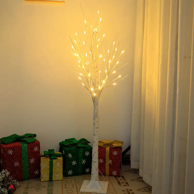 Adjustable Branches Christmas Decoration Tree Light Lamp Battery Supply Christmas Branch Light Tabletop Tree Lights