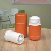Récipient d'emballage vide de déodorant rempli par le bas de 30g 50g 75g Récipient rond en plastique pour parfum anti-transpirant en bâton pour crème corporelle