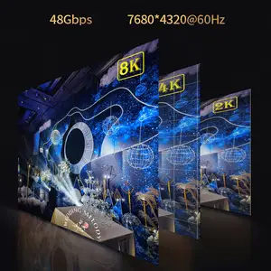 Jasoz HDMI 2.1 केबल 8K 48Gbps अल्ट्रा Kabel 8K @ 60Hz काबो 4K @ 120hz 144Hz HDTV eARC गतिशील एचडीआर 3D HDCP2.2 और 2.3 के लिए Monit Cavo