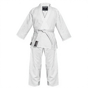Kimono de Jiu-Jitsu 100% Coton Extensible Léger et Résistant Coupe Classique Teint Uni Unisexe Adulte Vêtement d'Arts Martiaux - Product Image 3