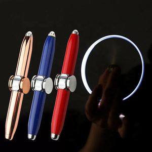 Fidget Spinner LED multifonctionnel anti-anxiété avec logo personnalisé, design animal rotatif, pointe en métal - Product Image 1
