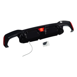 BMW 5 Series G30 Rear <b>Diffuser</b> <b>LED</b> Lip PP Material 2017-2023 Modified CS Style - Product Image 2
