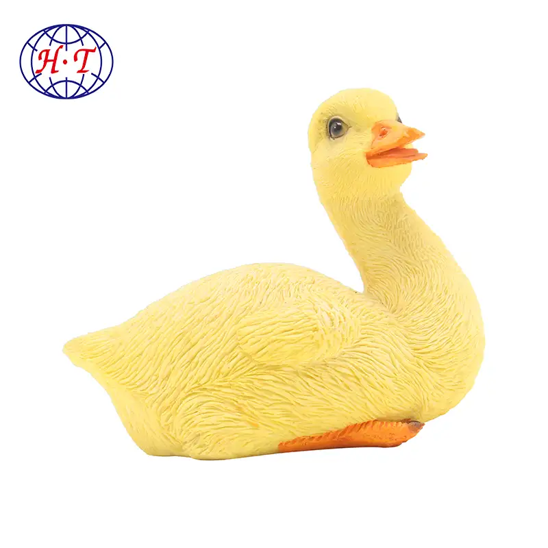 Wholesale garden decor polyresin animal crafts, realistic mini duck figurine decor/