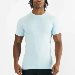 Willsun OEM Manufacturer Custom Logo Sportswear Muscle Fit Quick Dry Gym Spandex Cotton T-Shirt For Men