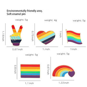 Pin de Esmalte Metálico con Logotipo Personalizado LGBT, Arcoíris del Orgullo, Diseño Creativo de Corazón, Joyería Unisex para Ropa, Bolsos y Solapas - Product Image 2