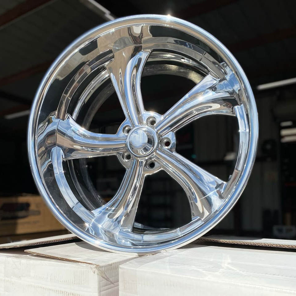 Deep Five Rims RCSR Five-Spoke 18-22 24 26 Inch Forged Custom Wheels Deep Dish Chrome ...