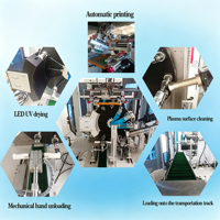Imprimante sérigraphique cylindrique monocouleur entièrement automatique à grande vitesse avec table rotative et convoyeur pour l'impression sur bouteilles, gobelets et tubes