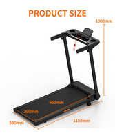 Caminadora Plegable Portátil con Pantalla LED, Llave de Seguridad, Silenciosa, con Amortiguación, Máquina Eléctrica para Correr en Casa, Equipo de Fitness