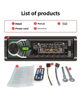 SUN RISE 7388 Autoradio multimédia haute puissance 4 RCA RGB rétroéclairage 7 couleurs FM/BT/AUX/TF 2USB écran LCD intégré 1DIN