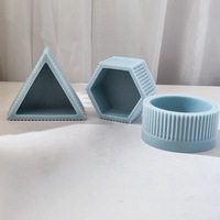 Besafe Silicone Fleur Ciment Planteur Pot Moules pour Béton triangle Rond géométrie Forme DIY Maison Plante Succulente