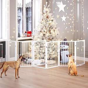 तह धातु पालतू गेट 120 "चौड़ा, 32" अतिरिक्त लंबा कुत्ता गेट, अंदर और आउटडोर के लिए पिल्ला गेट कुत्ते का दरवाजा - Product Image 4